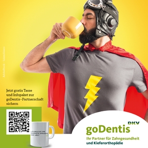 Superheld trinkt Kaffee